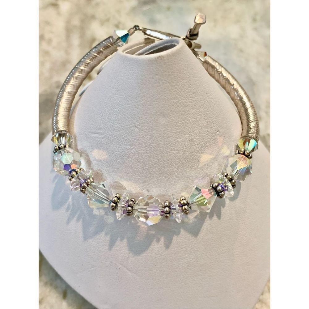 Sterling Silver Austria Crystal Bracelet #handmade #valentine